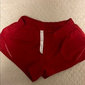 Lululemon Hotty Hot Red Shorts